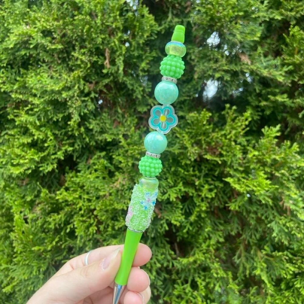 Green Beaded Pen